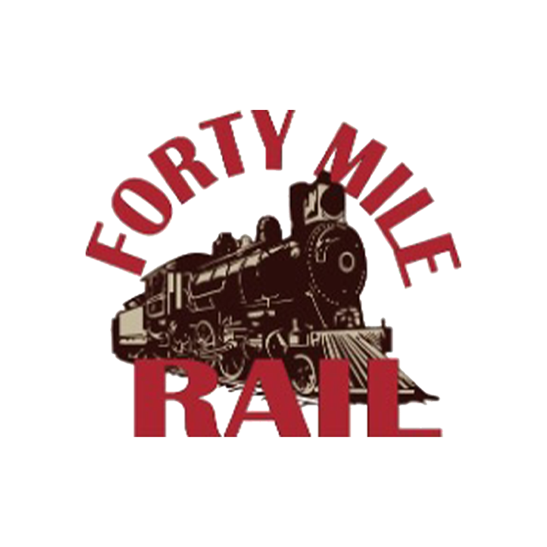 Forty Mile Logo with a train